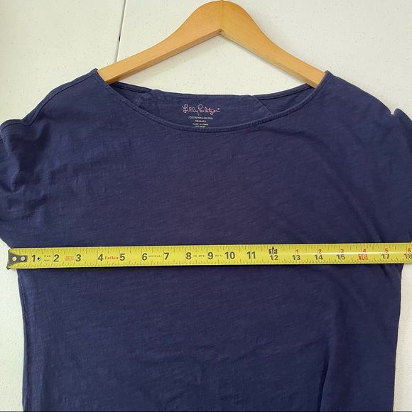 Lilly Pulitzer Dress Cassie Slub Cotton Navy Size Small - Picture 7 of 10